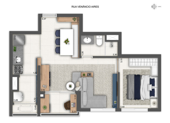 Imagem Apartamento com 1 Quarto à Venda, 31 m² em Vila Pompéia - São Paulo