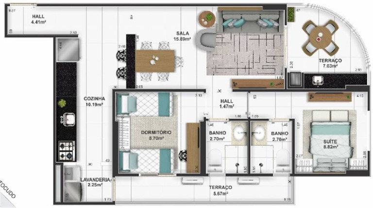 Imagem Apartamento com 2 Quartos à Venda, 79 m² em Tupi - Praia Grande