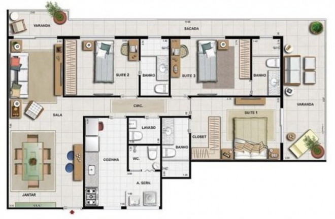 Imagem Imóvel com 3 Quartos à Venda, 116 m² em Recreio Dos Bandeirantes - Rio De Janeiro