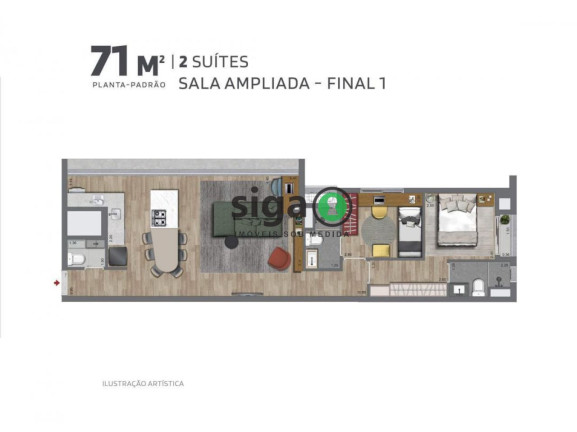 Imagem Apartamento com 3 Quartos à Venda, 71 m² em Brooklin - São Paulo Imagem Apartamento com 3 Quartos à Venda, 71 m² em Brooklin - São Paulo