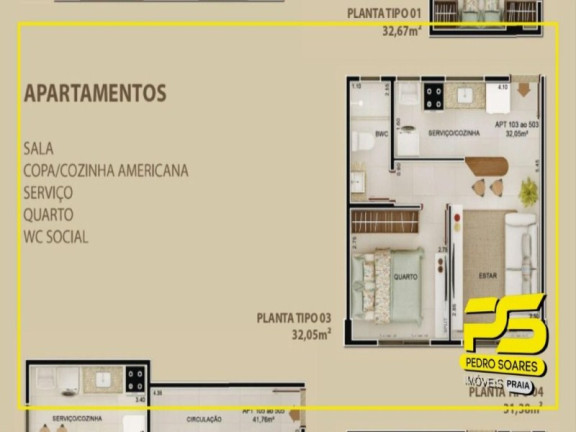 Imagem Apartamento com 1 Quarto à Venda, 31 m² em Tambaú - João Pessoa Imagem Apartamento com 1 Quarto à Venda, 31 m² em Tambaú - João Pessoa