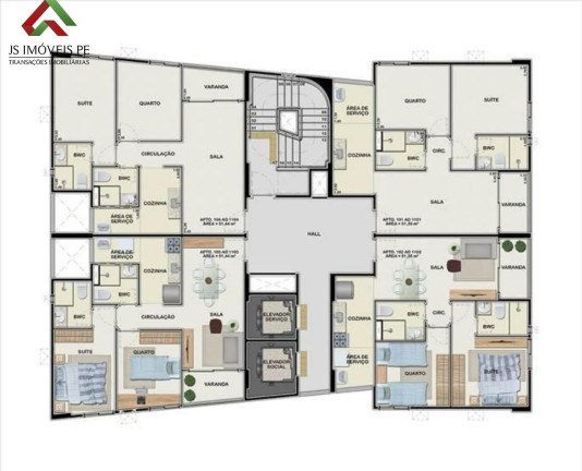 Imagem Imóvel com 2 Quartos à Venda, 51 m² em Várzea - Recife Imagem Imóvel com 2 Quartos à Venda, 51 m² em Várzea - Recife