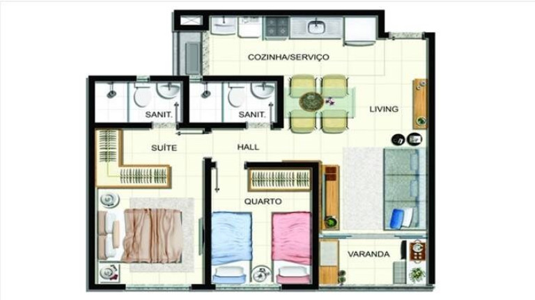 Imagem Apartamento com 2 Quartos à Venda, 54 m² em Imbuí - Salvador Imagem Apartamento com 2 Quartos à Venda, 54 m² em Imbuí - Salvador