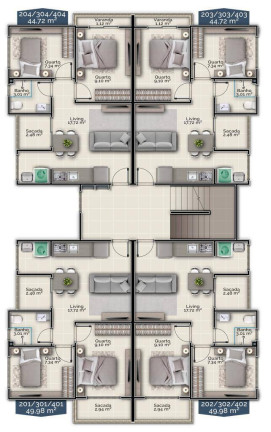 Imagem Apartamento com 2 Quartos à Venda, 50 m² em Tijucas Imagem Apartamento com 2 Quartos à Venda, 50 m² em Tijucas