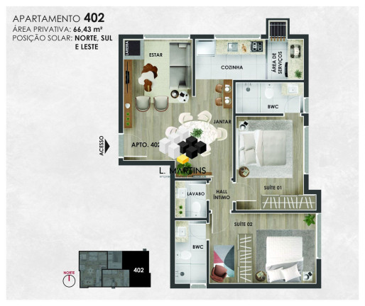 Imagem Apartamento com 2 Quartos à Venda, 66 m² em Tirol - Gramado Imagem Apartamento com 2 Quartos à Venda, 66 m² em Tirol - Gramado