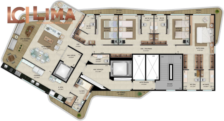 Imagem Apartamento com 4 Quartos à Venda, 254 m² em Manoel Dias Branco - Fortaleza