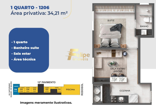 Imagem Imóvel com 1 Quarto à Venda, 24 m² em Praia De Itaparica - Vila Velha Imagem Imóvel com 1 Quarto à Venda, 24 m² em Praia De Itaparica - Vila Velha