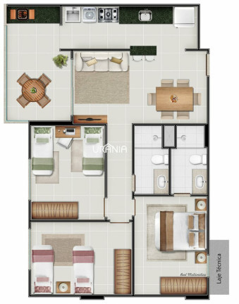 Imagem Apartamento com 3 Quartos à Venda, 60 m² em Itaparica - Vila Velha