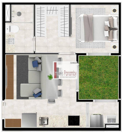 Imagem Apartamento com 1 Quarto à Venda, 30 m² em Jardim Trussardi - São Paulo Imagem Apartamento com 1 Quarto à Venda, 30 m² em Jardim Trussardi - São Paulo