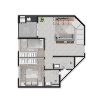 Imagem Apartamento com 2 Quartos à Venda, 53 m² em Bom Retiro - Curitiba