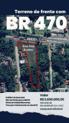 Terreno à Venda, 8.500 m² em Encano Do Norte - Indaial
