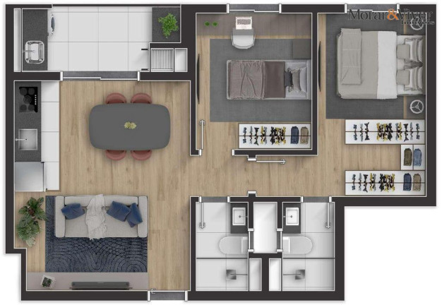 Imagem Apartamento com 3 Quartos à Venda, 79 m² em Portão - Curitiba Imagem Apartamento com 3 Quartos à Venda, 79 m² em Portão - Curitiba