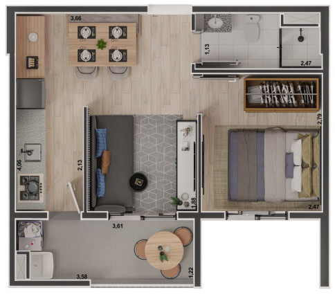 Imagem Apartamento com 2 Quartos à Venda, 40 m² em Ipiranga - São Paulo