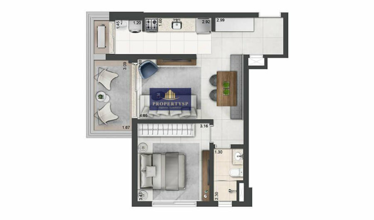 Imagem Apartamento com 1 Quarto à Venda, 56 m² em Perdizes - São Paulo Imagem Apartamento com 1 Quarto à Venda, 56 m² em Perdizes - São Paulo