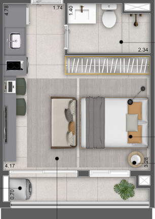 Imagem Apartamento com 1 Quarto à Venda, 45 m² em Mirandópolis - São Paulo Imagem Apartamento com 1 Quarto à Venda, 45 m² em Mirandópolis - São Paulo