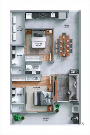 Imagem Apartamento com 2 Quartos à Venda, 80 m² em Centro - Itajaí