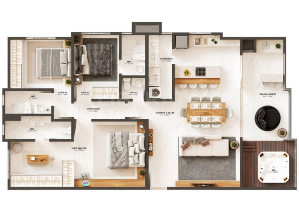 Imagem Apartamento com 2 Quartos à Venda, 74 m² em Gravatá - Navegantes Imagem Apartamento com 2 Quartos à Venda, 74 m² em Gravatá - Navegantes