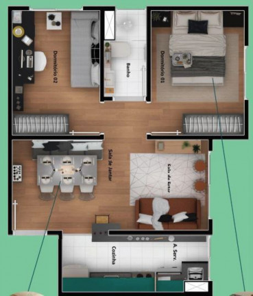 Imagem Imóvel com 2 Quartos à Venda, 43 m² em Barra Funda - São Paulo Imagem Imóvel com 2 Quartos à Venda, 43 m² em Barra Funda - São Paulo