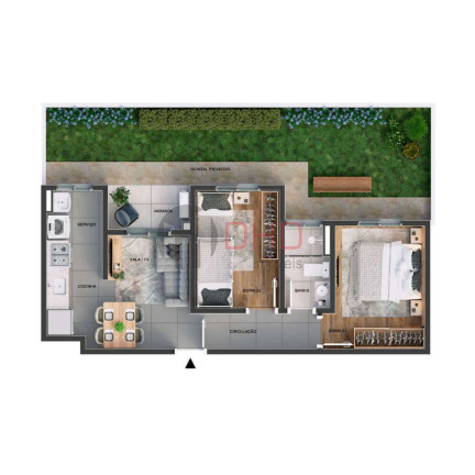Imagem Apartamento com 2 Quartos à Venda, 43 m² em Caguassu - Sorocaba