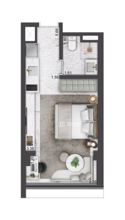 Imagem Studio com 1 Quarto à Venda, 26 m² em Moema - São Paulo Imagem Studio com 1 Quarto à Venda, 26 m² em Moema - São Paulo