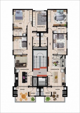 Imagem Apartamento com 3 Quartos à Venda, 77 m² em Palmas - Governador Celso Ramos Imagem Apartamento com 3 Quartos à Venda, 77 m² em Palmas - Governador Celso Ramos
