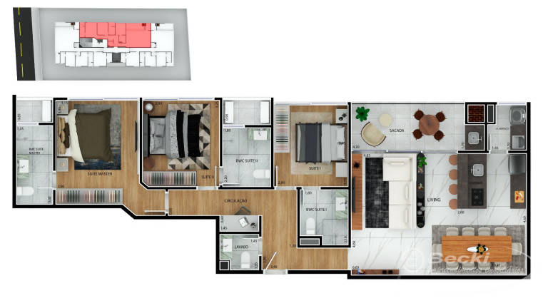 Imagem Apartamento com 3 Quartos à Venda, 113 m² em América - Joinville Imagem Apartamento com 3 Quartos à Venda, 113 m² em América - Joinville