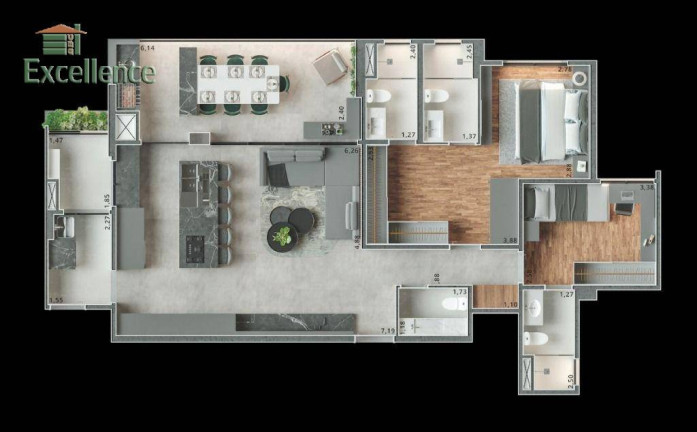 Imagem Apartamento com 3 Quartos à Venda, 112 m² em Campestre - Santo André Imagem Apartamento com 3 Quartos à Venda, 112 m² em Campestre - Santo André