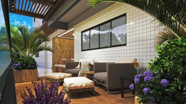 Imagem Imóvel com 2 Quartos à Venda, 70 m² em Guilhermina - Praia Grande