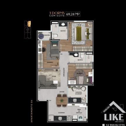 Imagem Imóvel com 3 Quartos à Venda, 20 m² em Jardim Oriente - São José Dos Campos