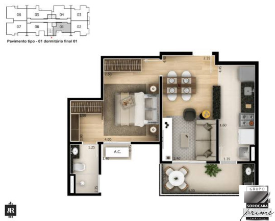 Imagem Apartamento com 1 Quarto à Venda, 52 m² em Além Ponte - Sorocaba Imagem Apartamento com 1 Quarto à Venda, 52 m² em Além Ponte - Sorocaba