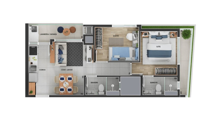 Imagem Apartamento com 2 Quartos à Venda, 46 m² em Capão Raso - Curitiba