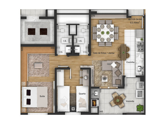 Imagem Apartamento com 2 Quartos à Venda, 55 m² em Tingui - Curitiba