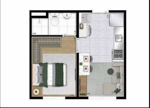 Imagem Apartamento com 1 Quarto à Venda, 24 m² em Vila Cláudia - São Paulo Imagem Apartamento com 1 Quarto à Venda, 24 m² em Vila Cláudia - São Paulo