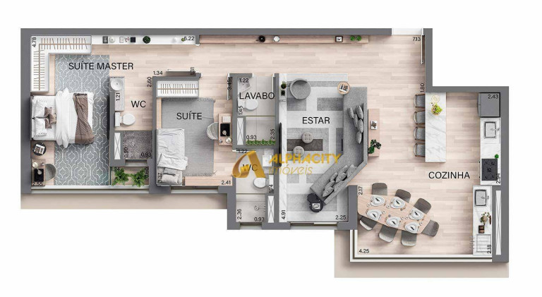 Imagem Apartamento com 2 Quartos à Venda, 90 m² em Alphaville Empresarial - Barueri