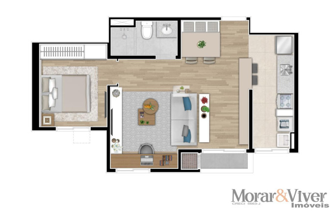 Imagem Apartamento com 2 Quartos à Venda, 44 m² em Campo Comprido - Curitiba Imagem Apartamento com 2 Quartos à Venda, 44 m² em Campo Comprido - Curitiba
