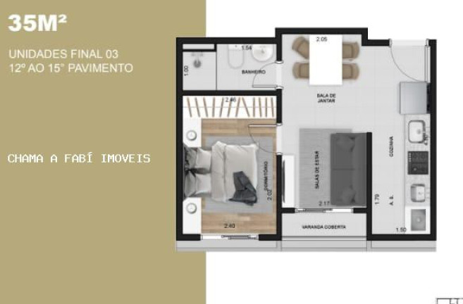 Imagem Apartamento com 1 Quarto à Venda, 35 m² em Vila Carrão - São Paulo