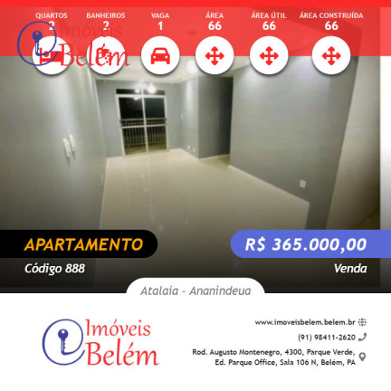Imagem Apartamento com 3 Quartos à Venda, 66 m² em Atalaia - Ananindeua Imagem Apartamento com 3 Quartos à Venda, 66 m² em Atalaia - Ananindeua