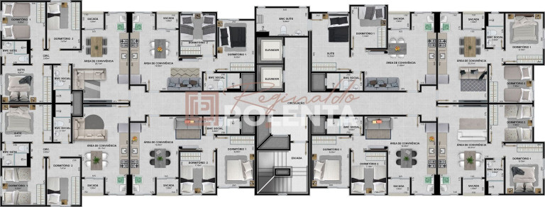 Imagem Apartamento com 2 Quartos à Venda, 46 m² em São Luís - Criciúma