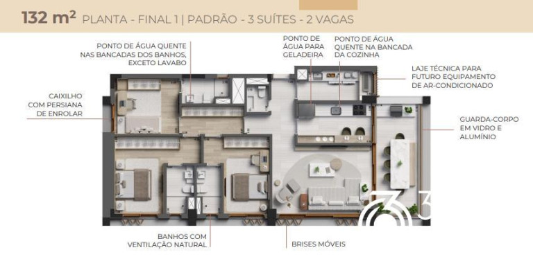Imagem Apartamento com 3 Quartos à Venda, 132 m² em Jardim Paulista - São Paulo