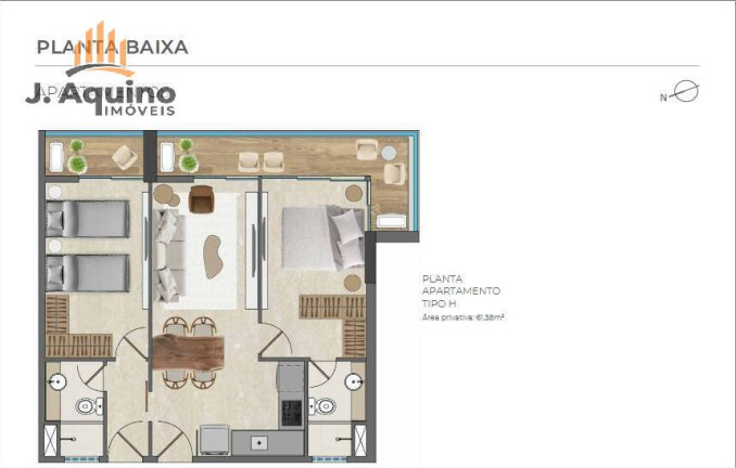 Imagem Apartamento com 1 Quarto à Venda, 27 m² em Aldeota - Fortaleza