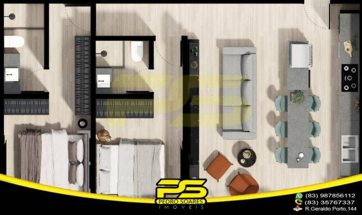 Imagem Apartamento com 3 Quartos à Venda, 77 m² em Tambaú - João Pessoa Imagem Apartamento com 3 Quartos à Venda, 77 m² em Tambaú - João Pessoa