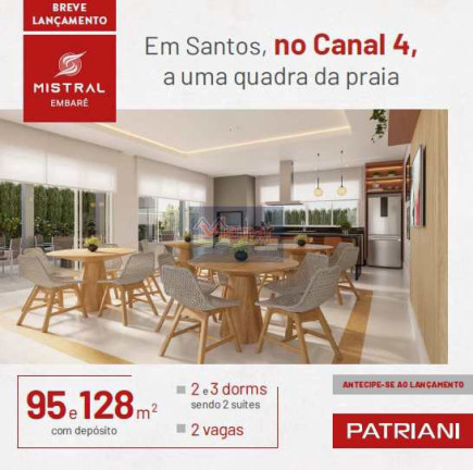 Imagem Apartamento com 3 Quartos à Venda, 128 m² em Santos - Santos Imagem Apartamento com 3 Quartos à Venda, 128 m² em Santos - Santos