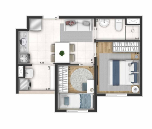 Imagem Imóvel com 2 Quartos à Venda, 35 m² em Jardim Taquaral - São Paulo Imagem Imóvel com 2 Quartos à Venda, 35 m² em Jardim Taquaral - São Paulo