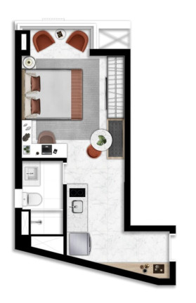 Imagem Imóvel com 1 Quarto à Venda, 21 m² em Paraíso - São Paulo