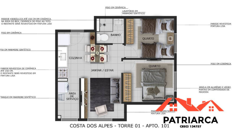 Imagem Apartamento com 2 Quartos à Venda, 37 m² em Jardim Paraíso De Viracopos - Campinas Imagem Apartamento com 2 Quartos à Venda, 37 m² em Jardim Paraíso De Viracopos - Campinas