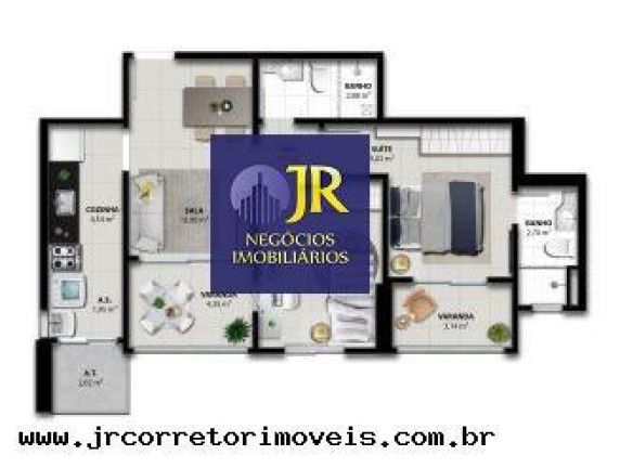 Imagem Apartamento com 2 Quartos à Venda, 60 m² em Jockey De Itaparica - Vila Velha
