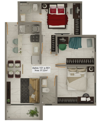 Imagem Apartamento com 2 Quartos à Venda, 46 m² em Tambiá - João Pessoa Imagem Apartamento com 2 Quartos à Venda, 46 m² em Tambiá - João Pessoa