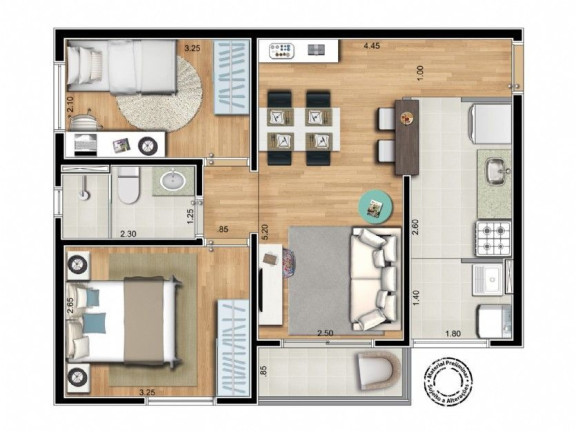 Imagem Apartamento com 2 Quartos à Venda, 50 m² em Parque Das Nações - Santo André Imagem Apartamento com 2 Quartos à Venda, 50 m² em Parque Das Nações - Santo André