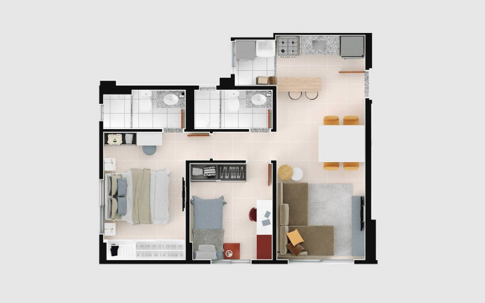 Imagem Apartamento com 2 Quartos à Venda, em Goiânia Imagem Apartamento com 2 Quartos à Venda, em Goiânia