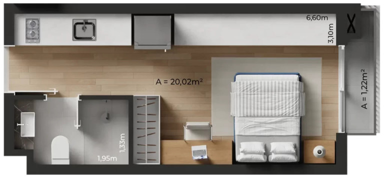 Imagem Imóvel com 1 Quarto à Venda, 25 m² em Praia De Belas - Porto Alegre Imagem Imóvel com 1 Quarto à Venda, 25 m² em Praia De Belas - Porto Alegre